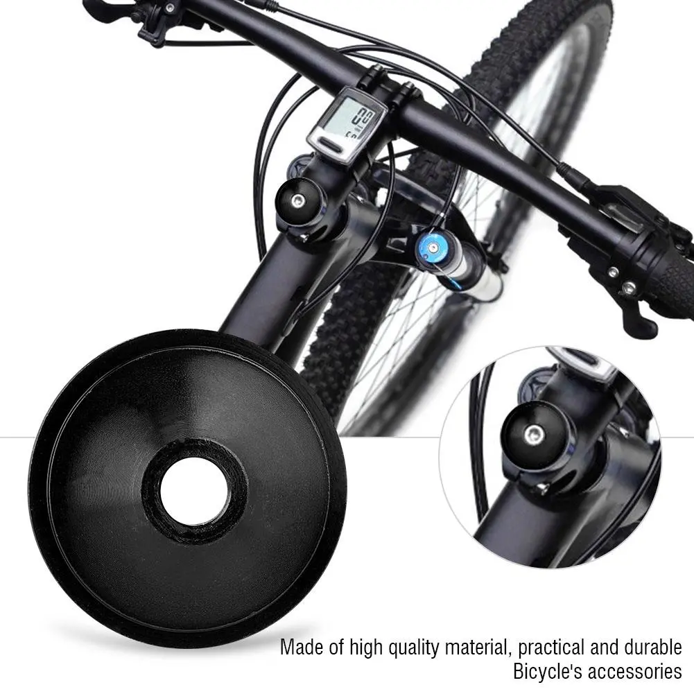 Aluminum Alloy Threadless Road Bike Bicycle Stem Headset Top Cap Cover Black
