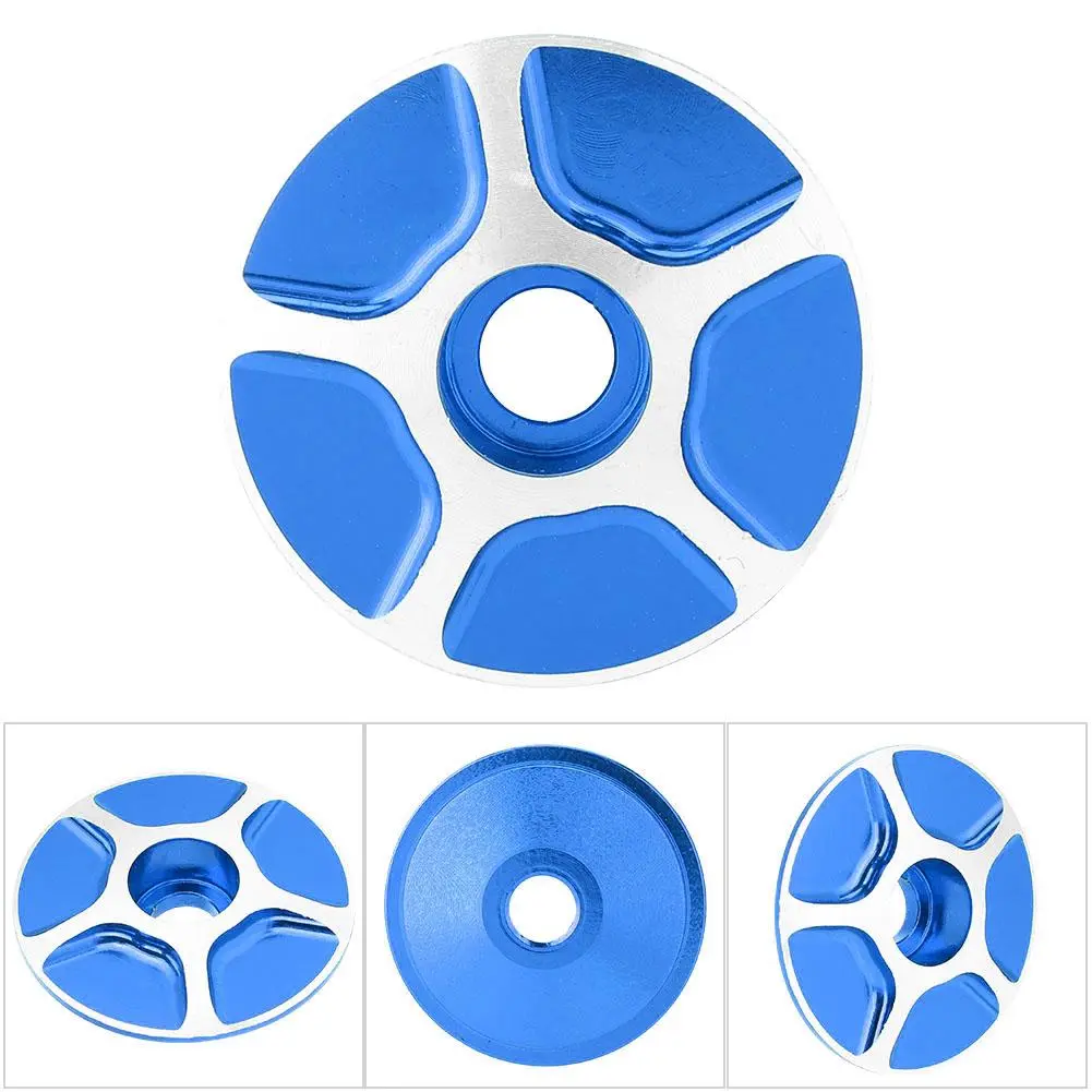 Aluminum Threadless Road Bike Bicycle Stem Headset Top Cap Cover Blue