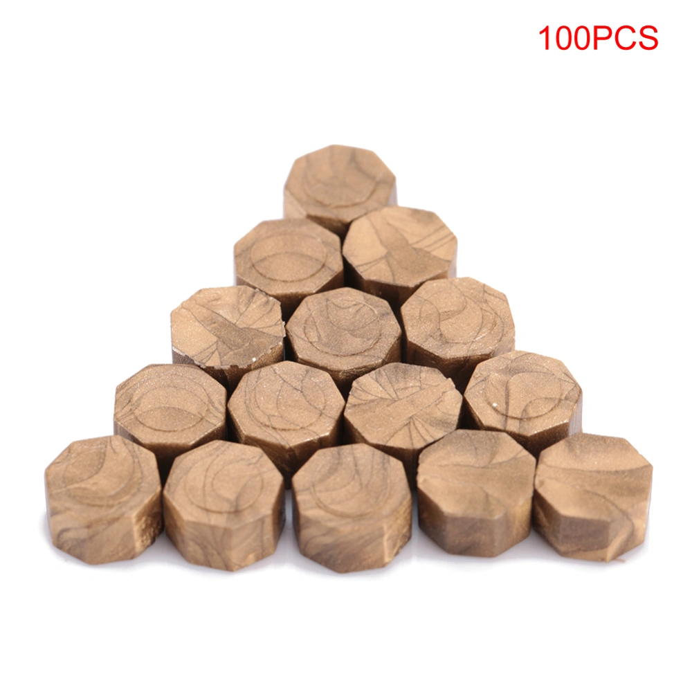 Octagon Sealing Wax Beads for Retro Sealing Stamp Wedding Envelope Invitation Card Bronze