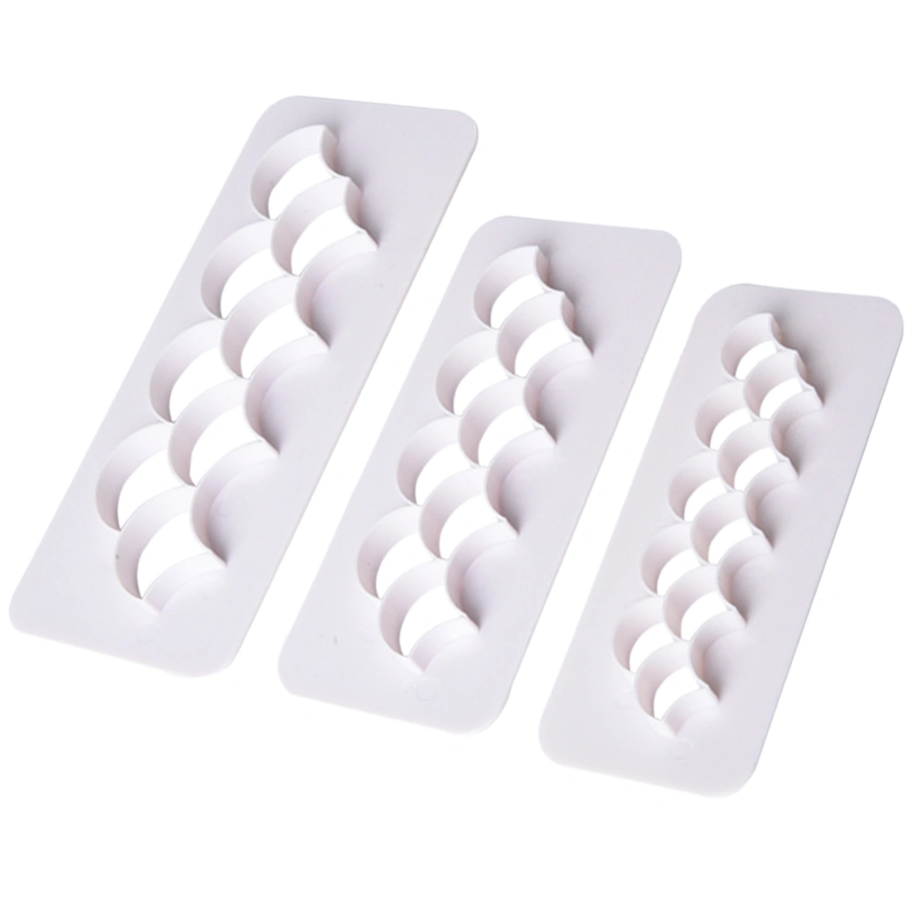 3pcs Fish Scale Cloud Geometric Cookie Biscuit Fondant Cake Molds Embosser Baking Tools