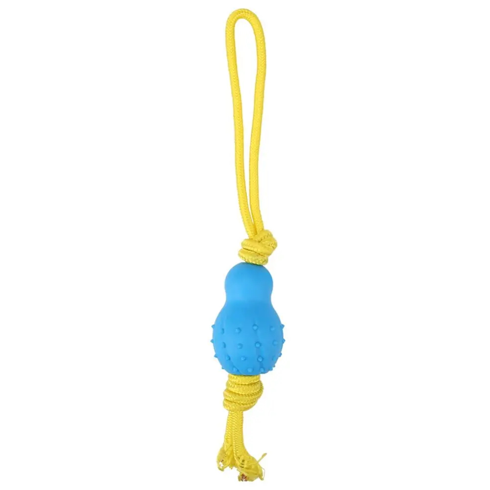 Latex Material Pet Toy Elastic Dog Chew Training Rope Ball Tooth Cleaning Tool(Blue)