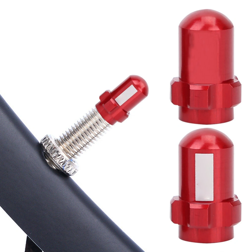 Valve Caps Bike Tire Dust Cover Risk Light Weight Road Bicycle Accessories(red America valve)