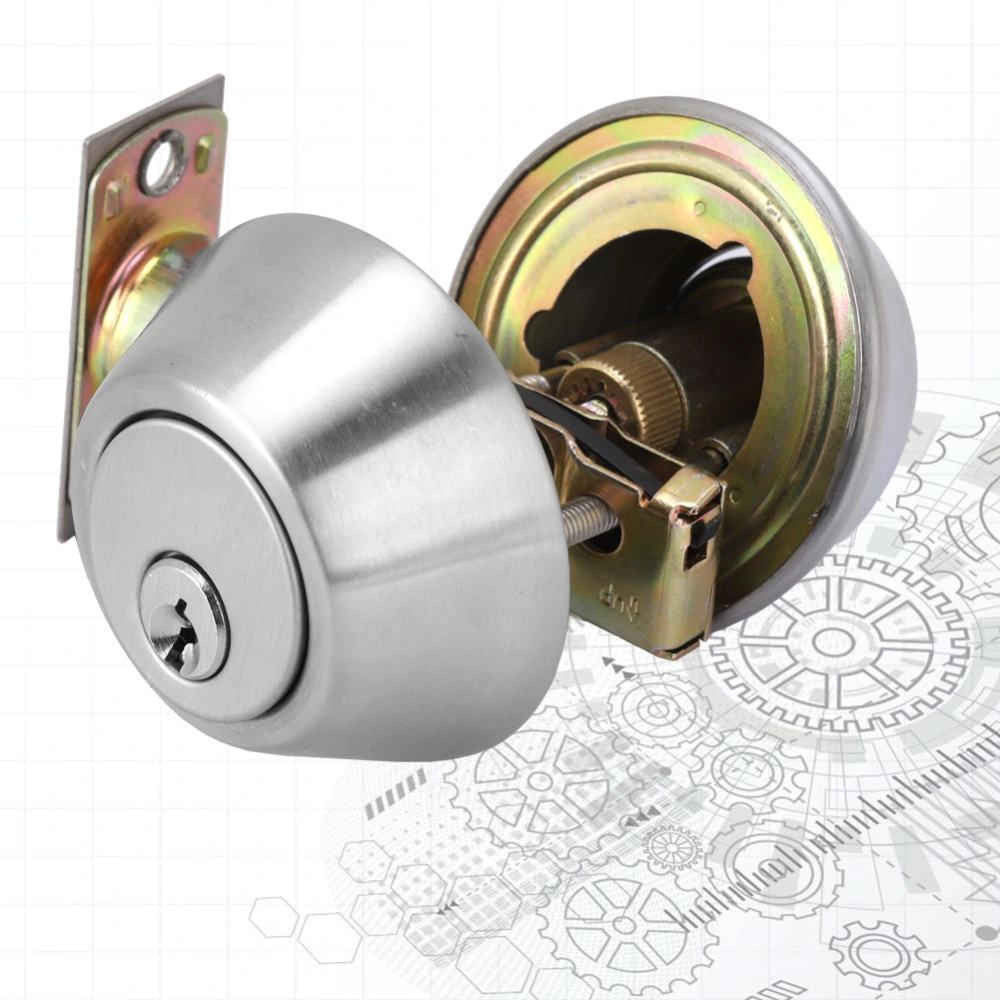 Stainless Steel Door Double Cylinder Deadbolt Lock Keyed on Both Sides for Wood Door