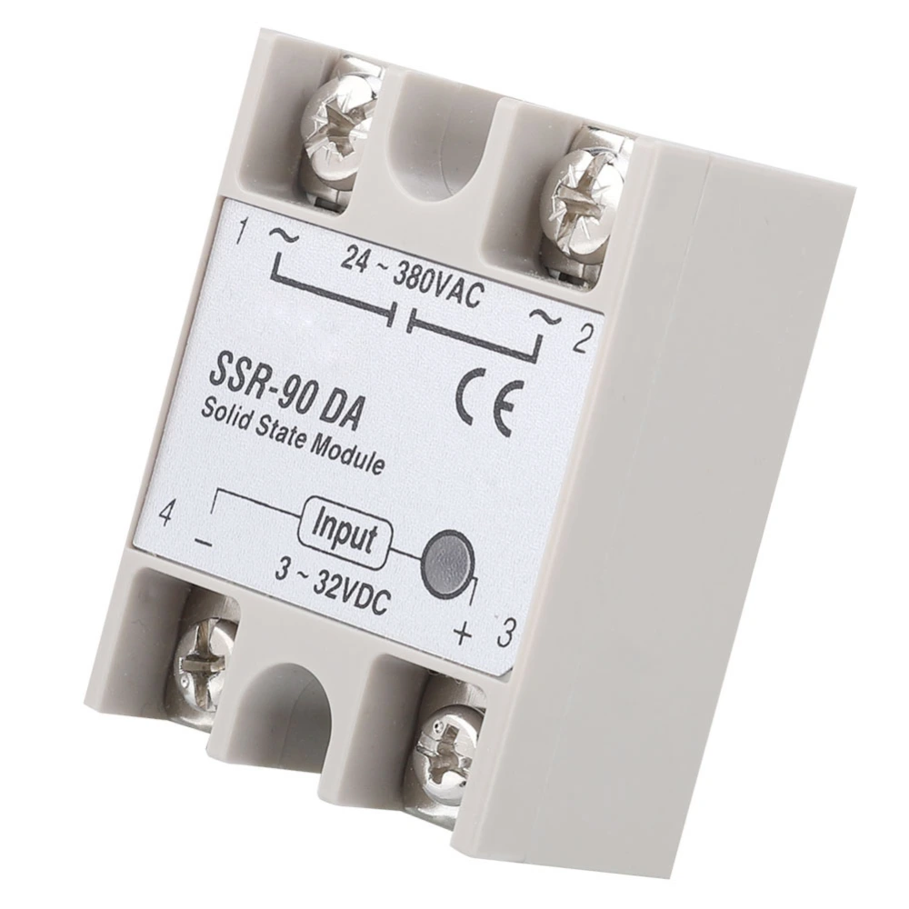 SSR-90DA 90A Solid State Relay Module SSR DC-AC Input 3-32V DC