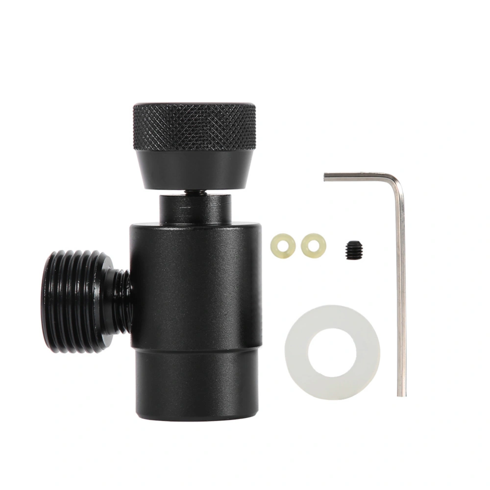 CO2 Filling Tank Cylinder Refill Adapter Connector Kit For SodaStream (Black without Meter)