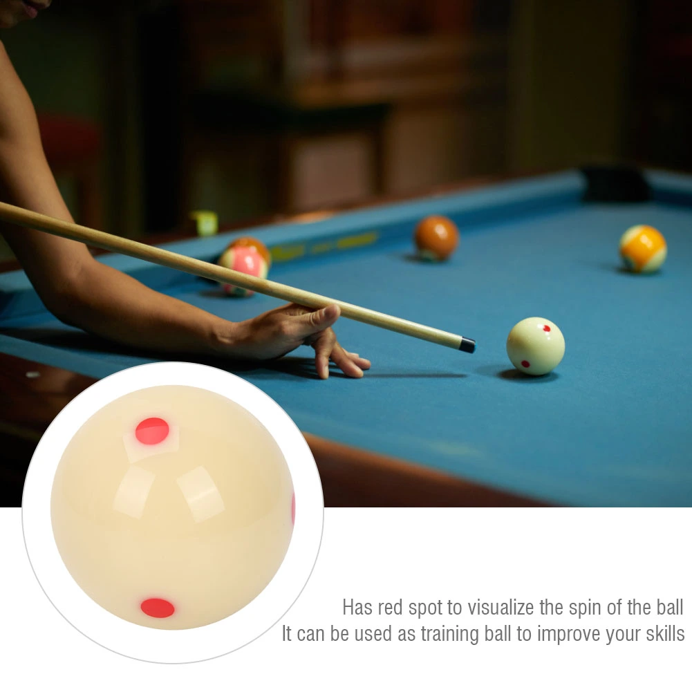 5.72cm Resin Billiard Training Ball Red Dot-Spot Practice Pool Balls for Adults Kids