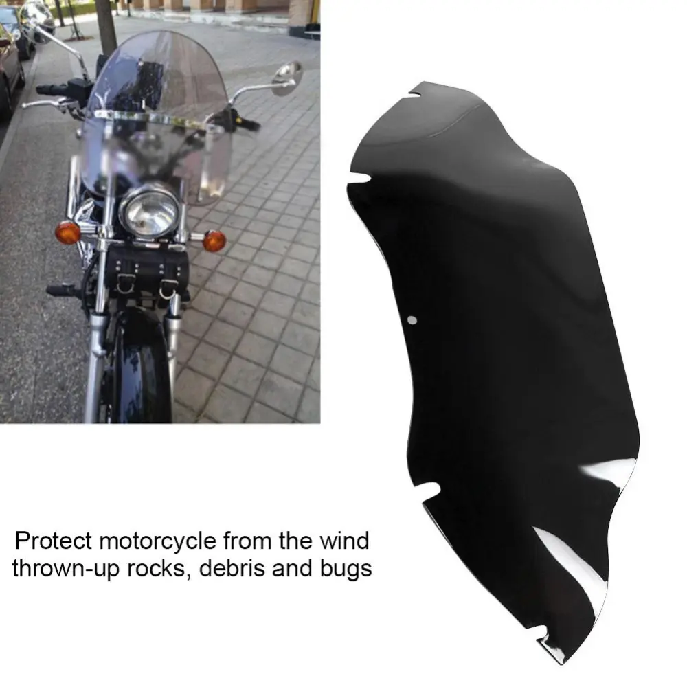 Motorcycle Wave Windscreen Windshield Wind Deflector for Road Glide FLTR FLTRX 98-13 Black