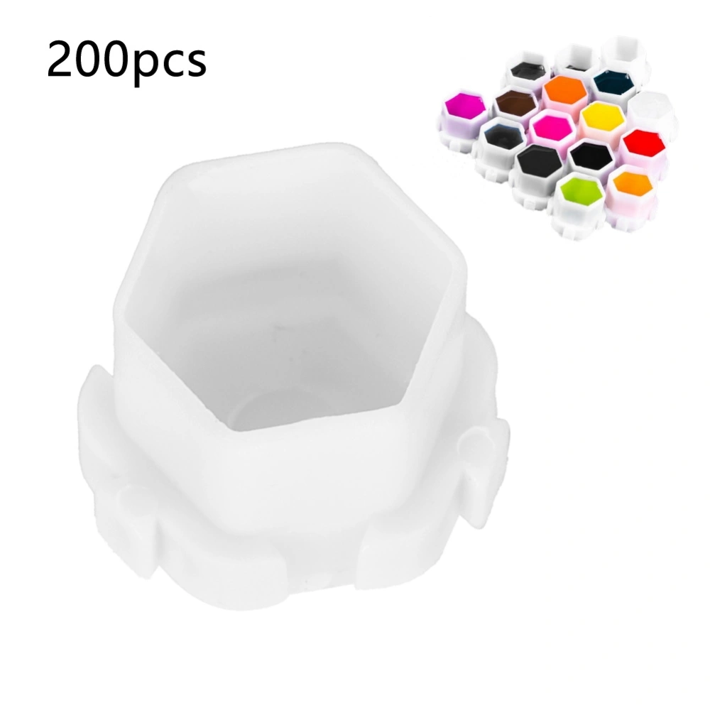 200Pcs Tattoo Ink Cups Honeycomb Shape Pigment Holder Cups Permanent Makeup Supplies White