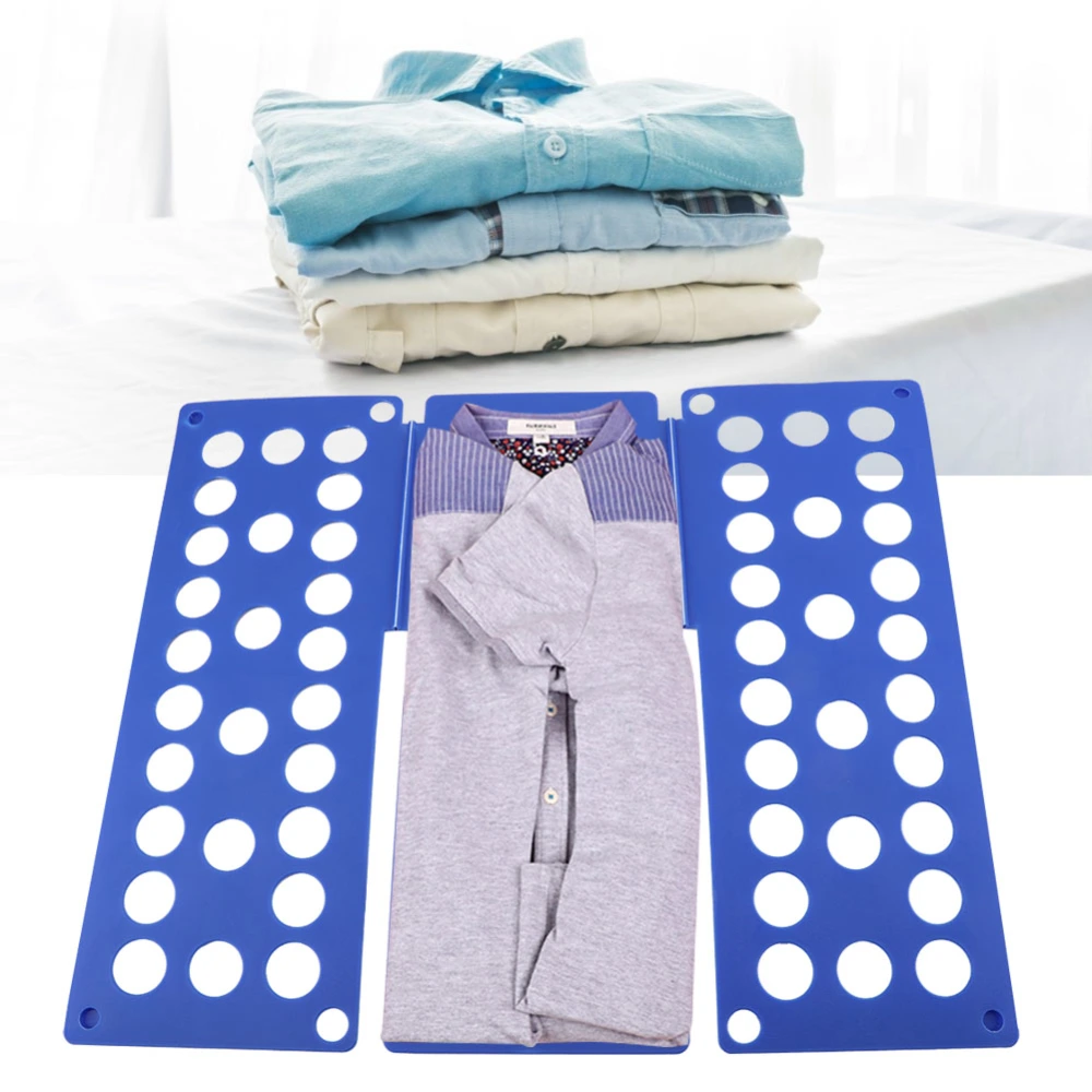 Clothes Organizer Closet Bundled Shirt Folding Board Fold Pants Adult Child Kid Sizes(Blue)