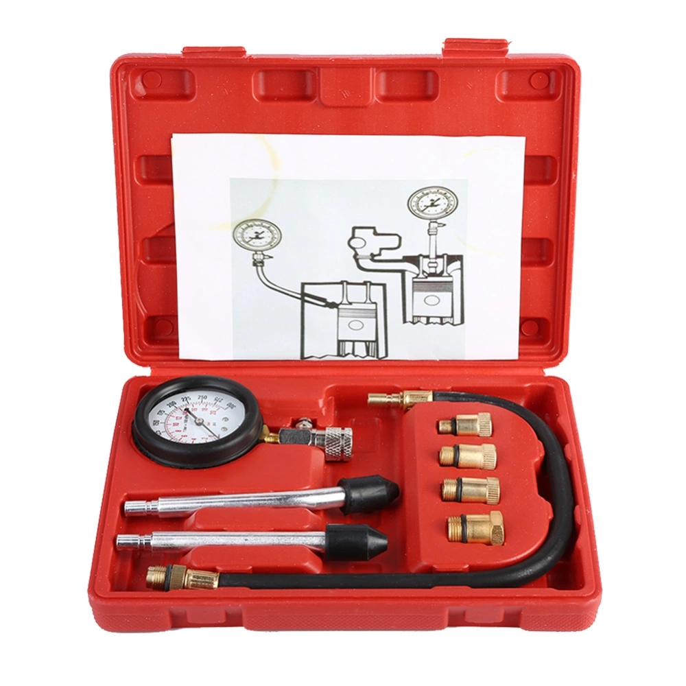 Gasoline Engine Compression Tester Auto Petrol Gas Engine Cylinder Automotive Test Kit