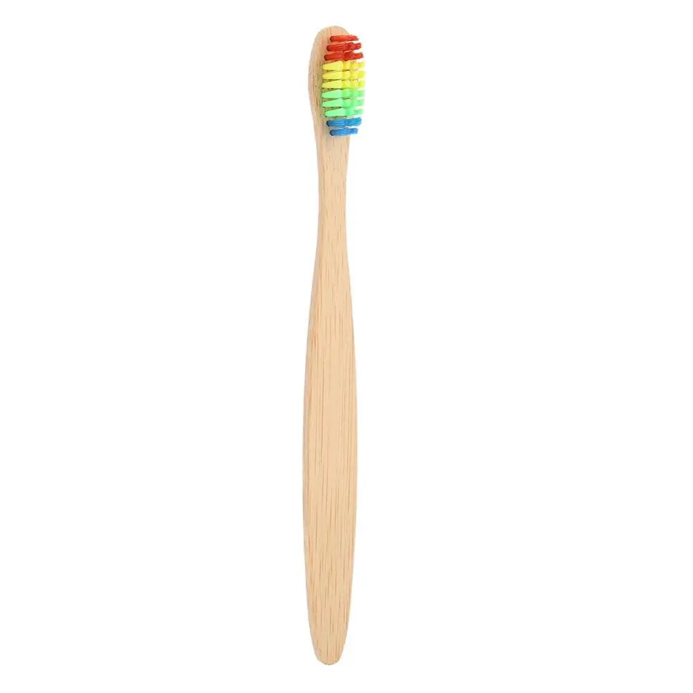 Rainbow Bamboo Tooth Brush Colorful Soft Brush Head Bamboo Tooth Brush