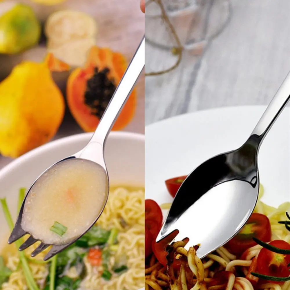 Long Handled Spoon, Stainless Steel Salad/Soup Spoon for Home Use