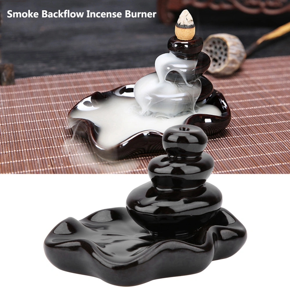 Smoke Backflow Incense Burner Tower Creative Ceramic Censer??Aromatherapy??Supplies (#3)