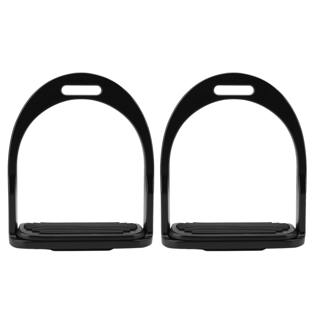 Die Casting Stainless Steel Riding Color Aluminum Horse Stirrups With Rubber Horse Mat (Black)