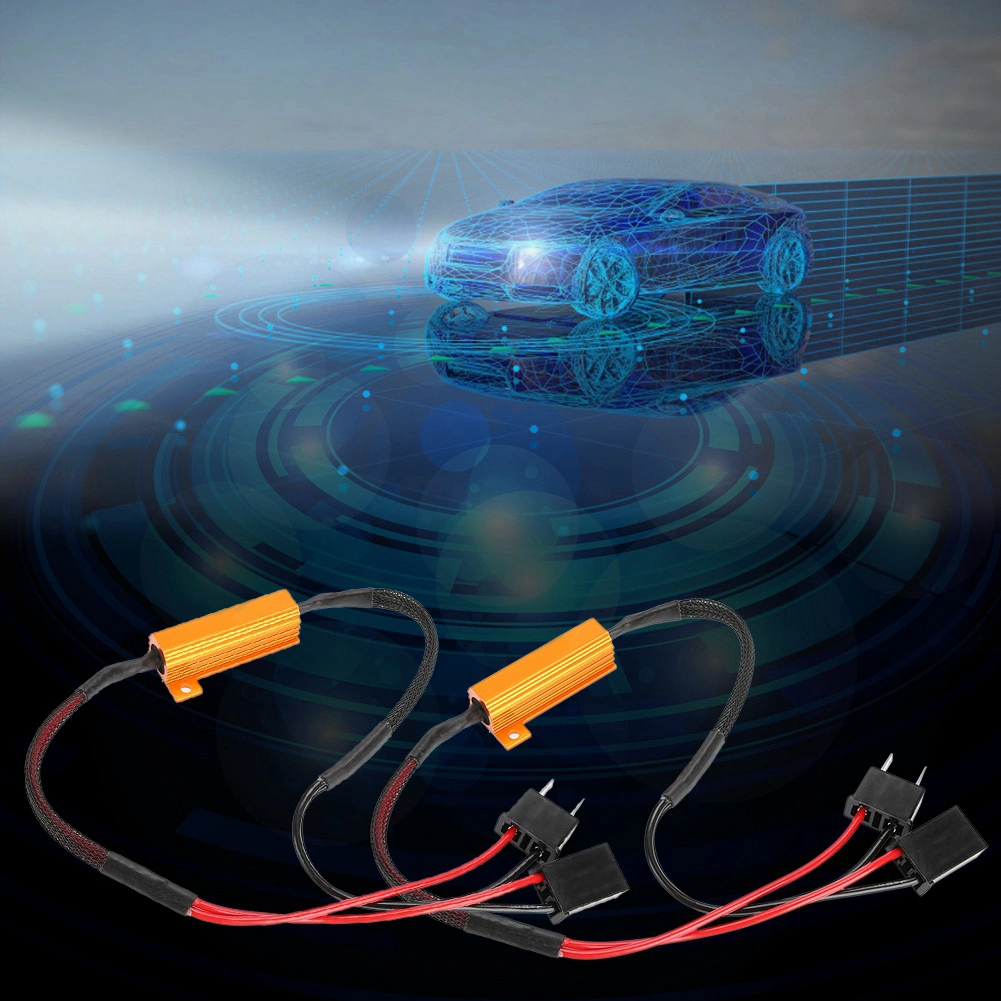 2Pcs Car LED Decoders for H7 Headlight Anti Hyper Flash No Error Load Resistor Wiring