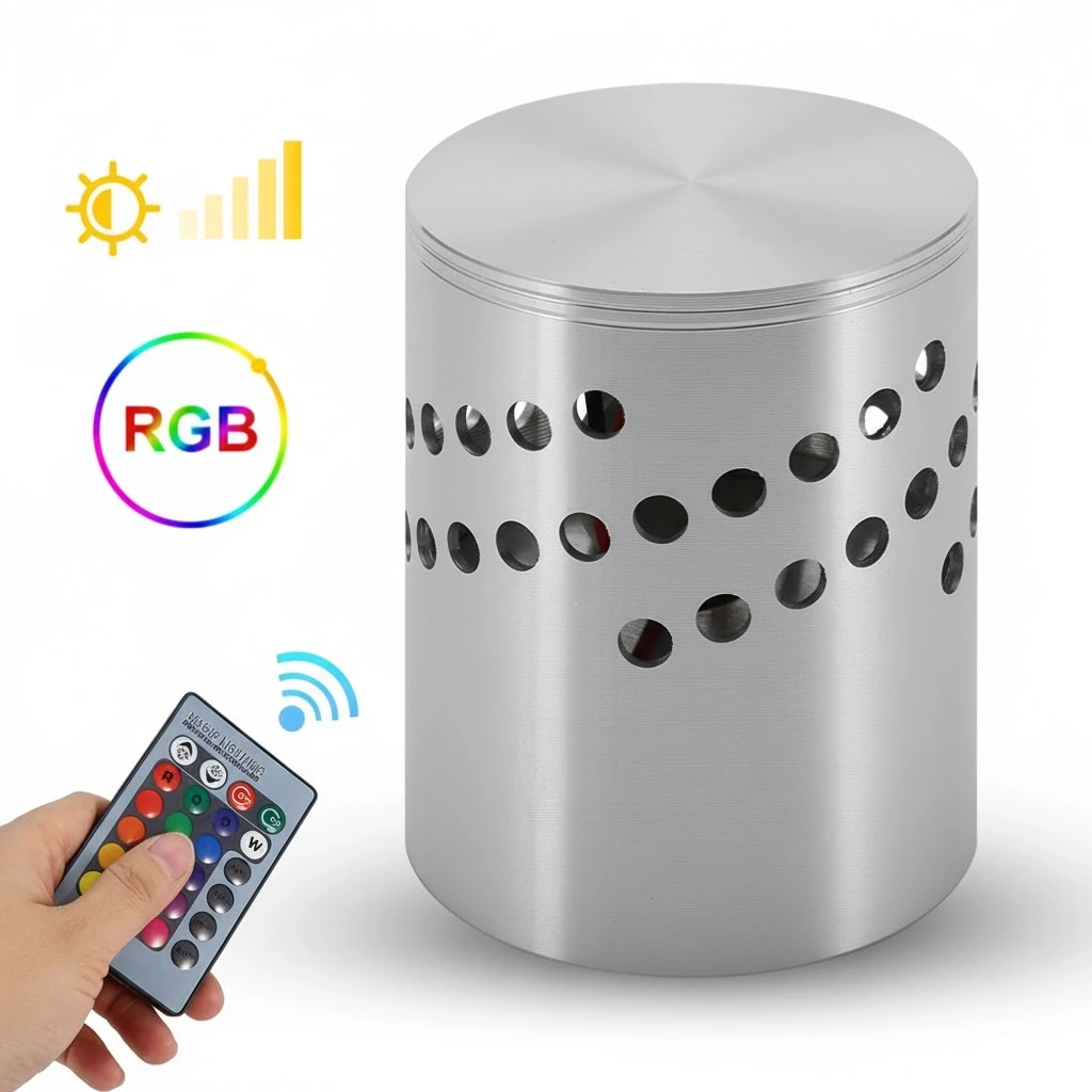 3W LED Wall Lamp Aluminum Indoor Lighting For KTV Bar Decor Light with Remote Control