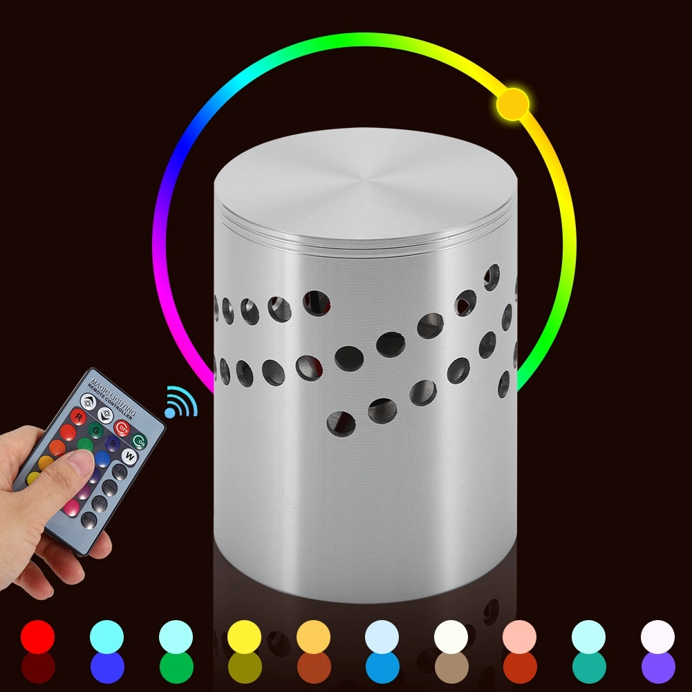 3W LED Wall Lamp Aluminum Indoor Lighting For KTV Bar Decor Light with Remote Control