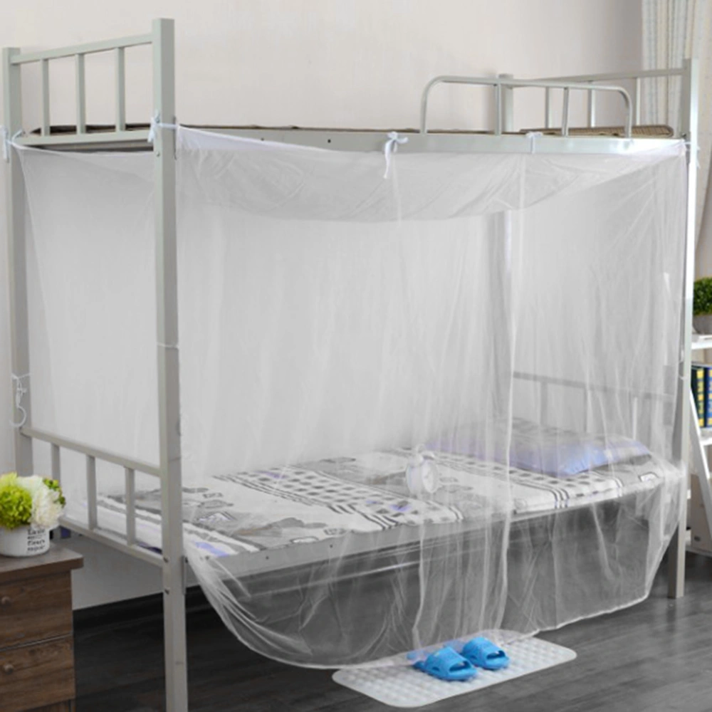 4 Corner Post Bed Canopy Mosquito Net Twin Full Queen Size Netting White(150x195x170cm)