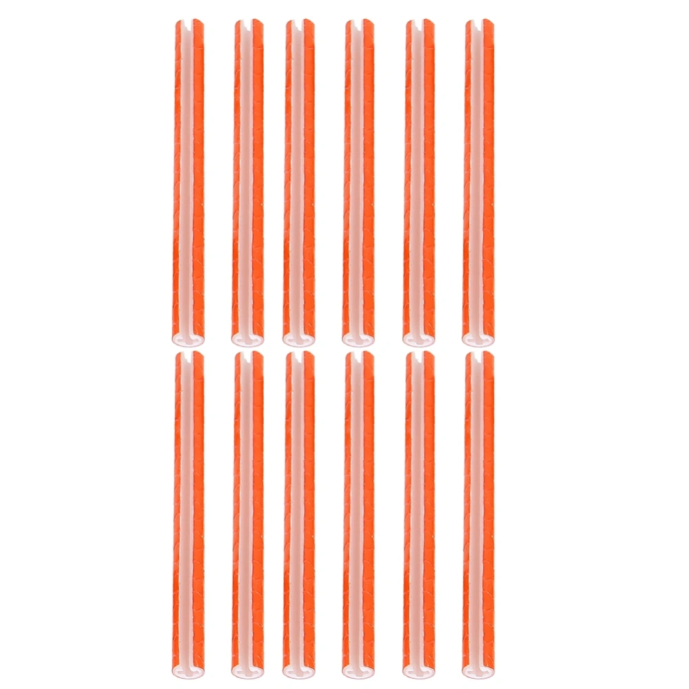 12pcs Bicycle Bike Wheel Reflective Strip Rim Safety Cycling Spoke Reflector Orange