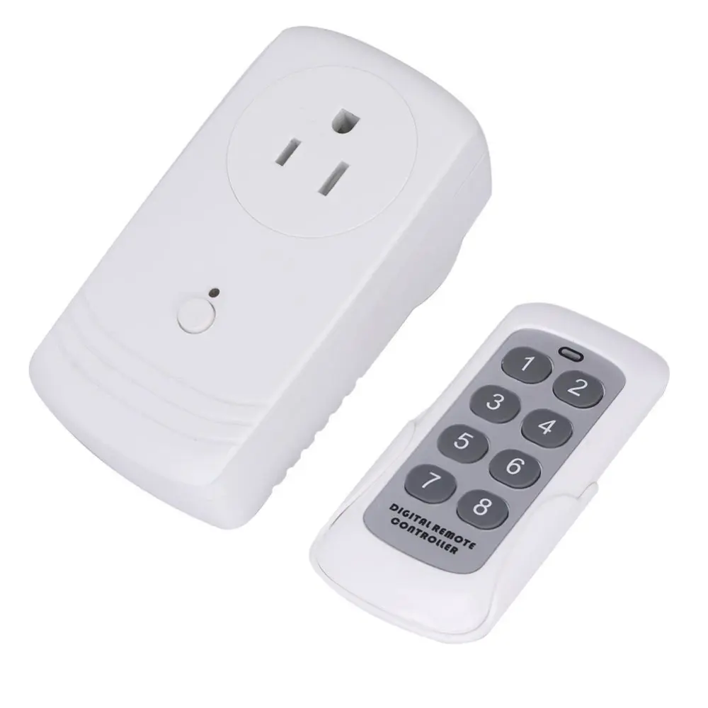 US Plug Wireless Smart Outlet Socket Switch with Remote Control 80-260V (1 Outlet)