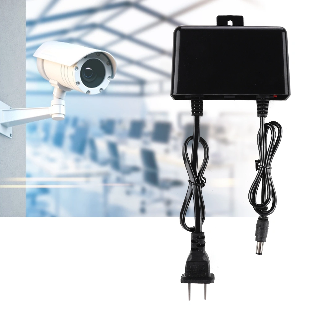 100-240V Waterproof Power Supply Adapter for Outdoor Monitor Camera US Plug