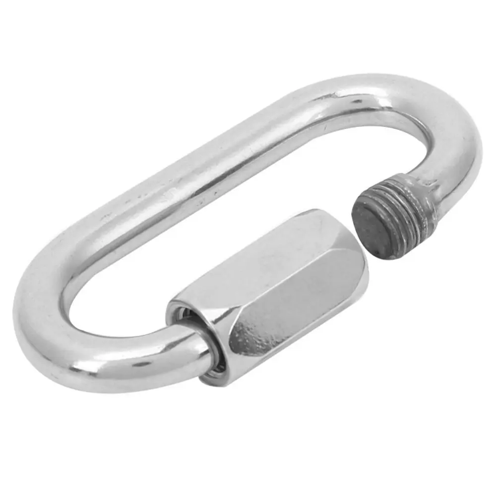 Heavy Duty Stainless Steel Mellon Locks Outdoor Safe Quickdraw Carabiner for Rock Climbing 6mm