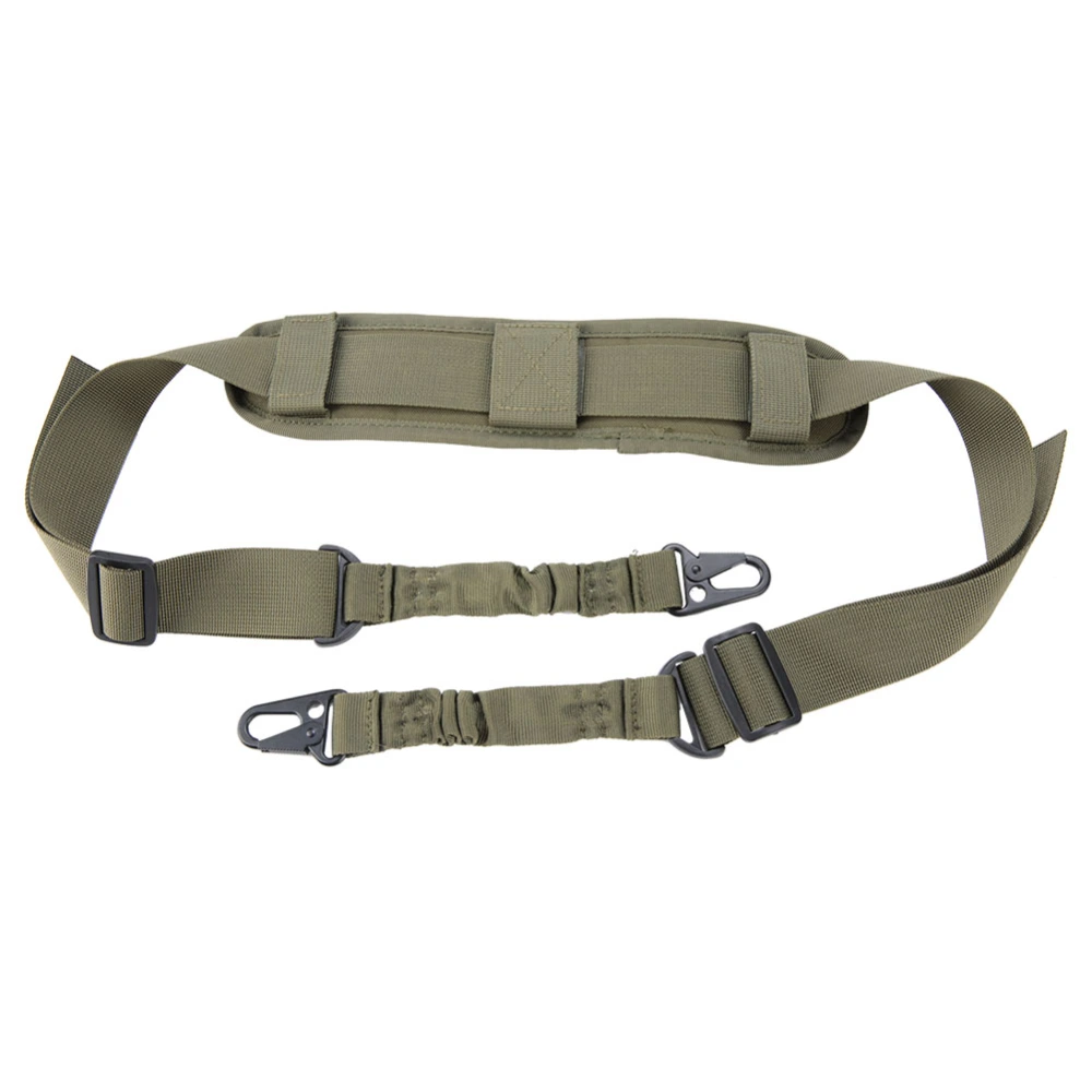 Adjustable 2 Two Point Bungee Rifle Gun Sling Strap Military Hunting(army green)