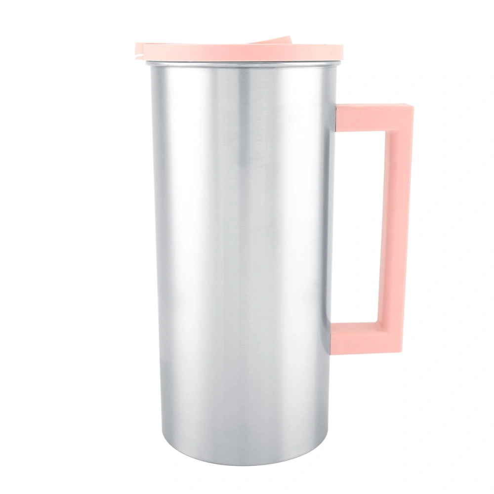 1800ml Multi-purpose Stainless Steel Water Mug Cup for Milk Juice Coffee (Pink)