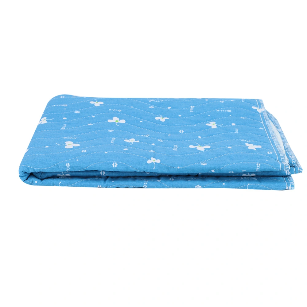 Four-layer Antislip Adult Incontinent Pad Washable Reusable Underpads for the Elderly Blue