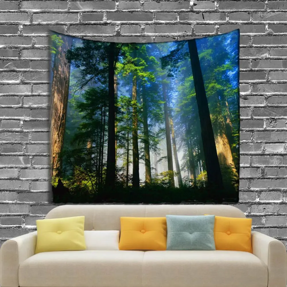 Natural Forest Bohemia Style Wall Tapestries Hanging Scenery Printing Room Art Decor Size 3