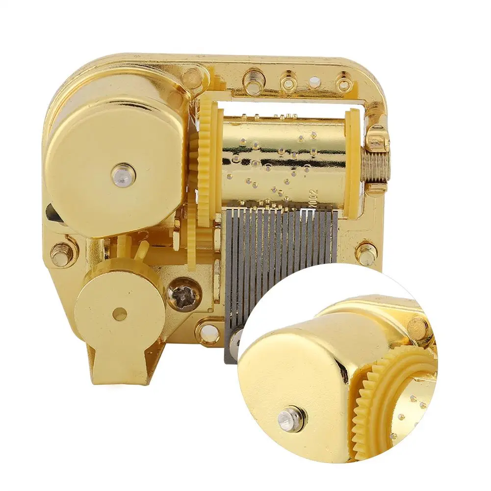 Gold Plating Music Box Movement DIY Music Box Accessories with Screw + Key (Romeo and Juliet)