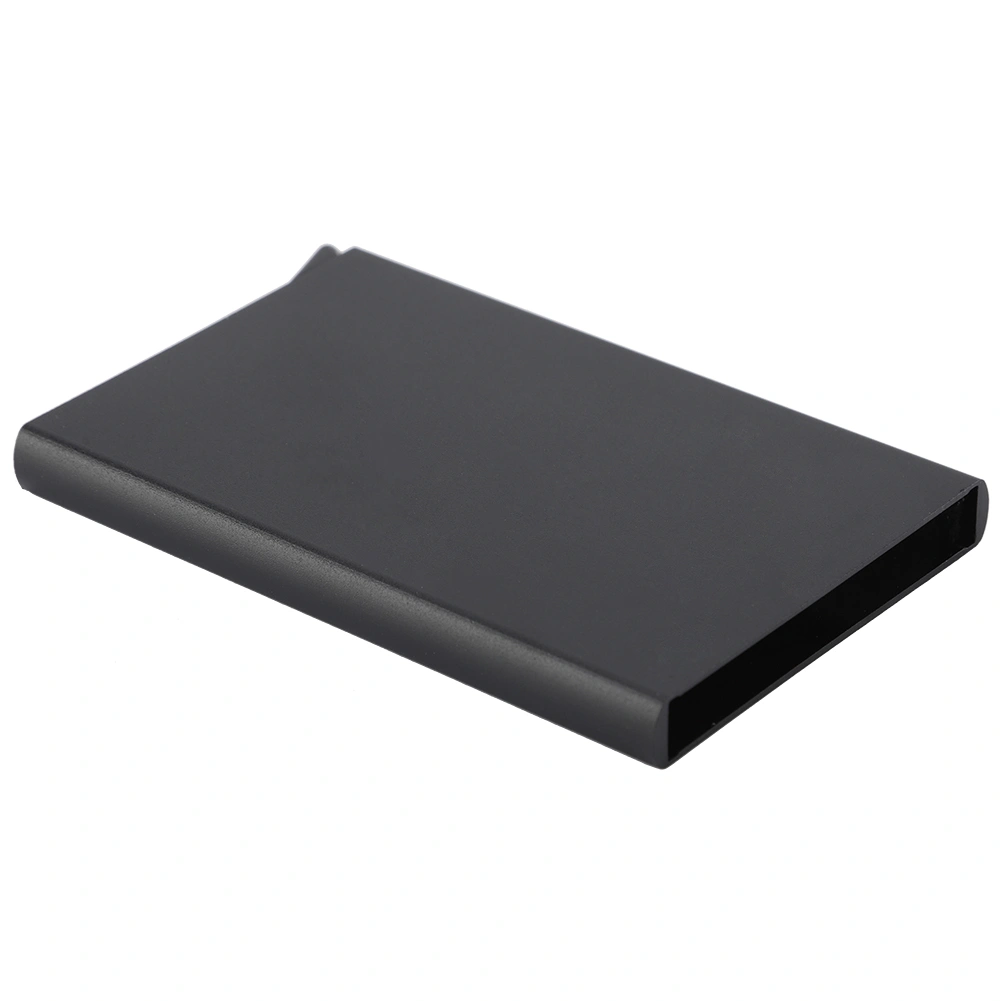 Aluminum Slim Wallet Credit Bussiness Card Protector Portable Case Box(Black)