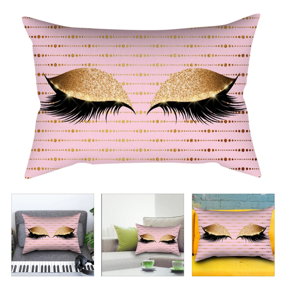 30 x 50cm Eyebrow Pattern Cushion Cover Sofa Comfortable Pillow Case Home Decor H