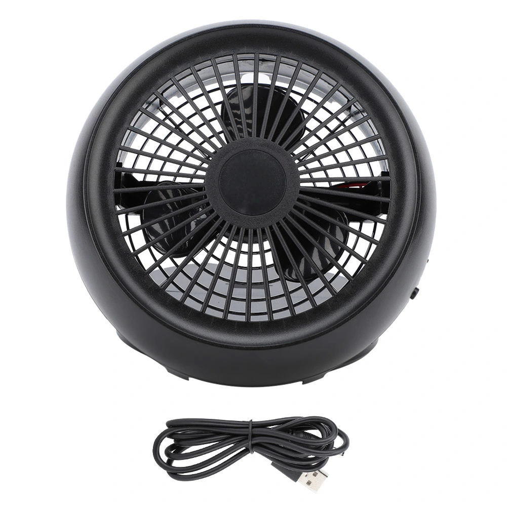 1Pc Portable Mini Desktop Fan USB Rechargeable Battery Powered Quiet Fans(Black)