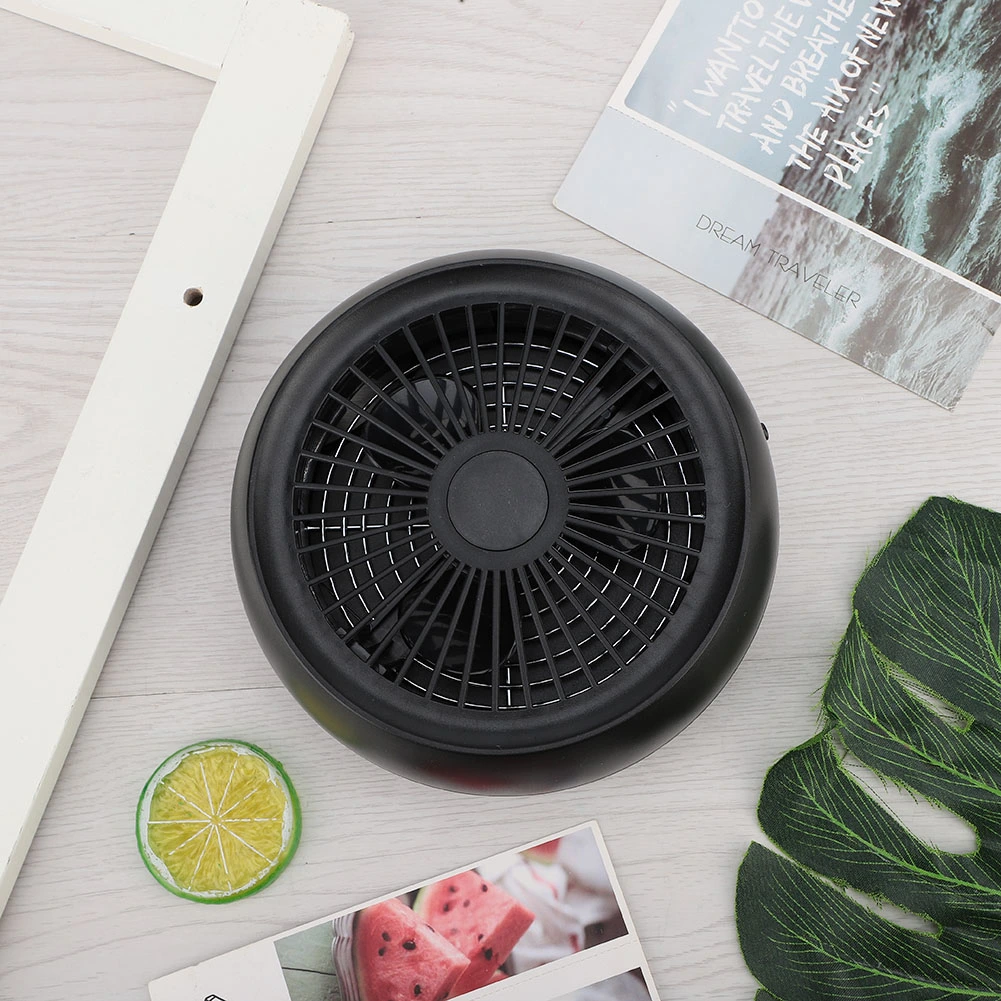 1Pc Portable Mini Desktop Fan USB Rechargeable Battery Powered Quiet Fans(Black)