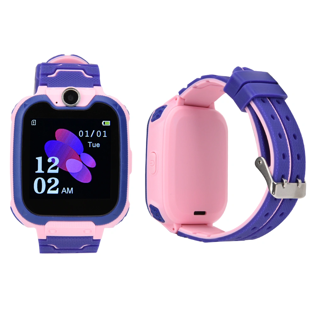 Taking Pictures, Alarm Clock Watch Kid Phone Watch SOS Emergency Call Lighting Watch(Pink)