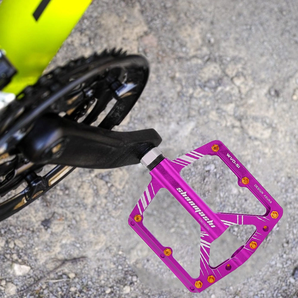 BIKEIN 9/16 Ultralight Aluminium Alloy Mountain Road Bike Pedal Bicycle Accessories (Purple)