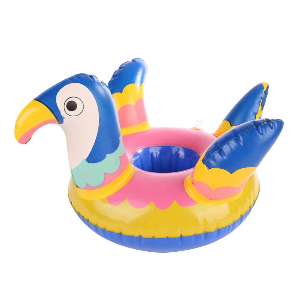 Swimming Pool Inflatable Coaster Float Drink Cup Holder Beach Accessories(Parrot)