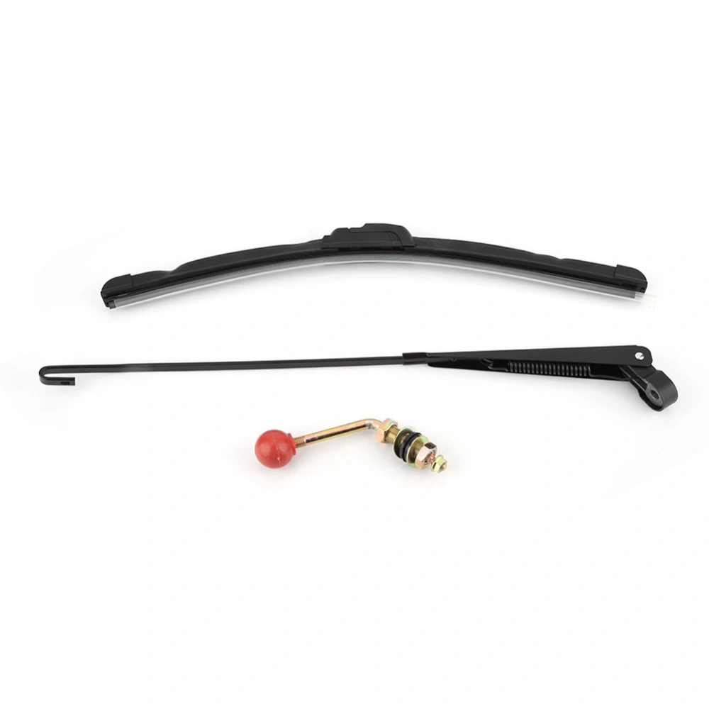 UTV Manual Hand Operated Windshield Wiper Blade Universal Replacement Kit