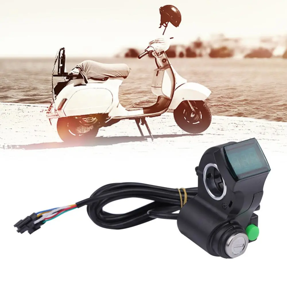 Electric Bike Thumb Accelerator Display Battery Voltage Key Switch Lock With Power Switch