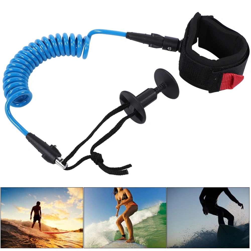 Bodyboard Coiled Wrist Leash Board Surfing Accessories 5.5MM/5ft Blue