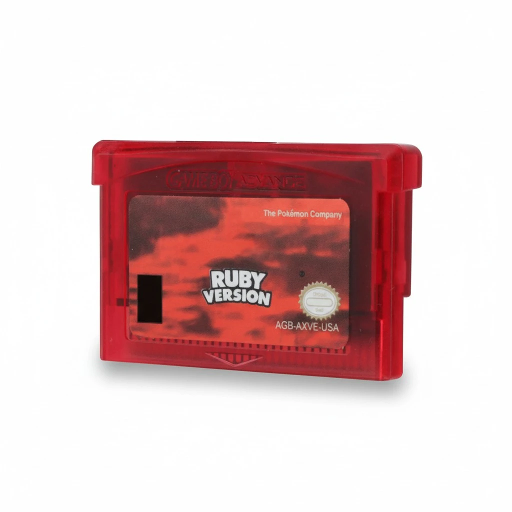 Funny Cartridge Console Game Card Slide Card Type Video Game Card for GBA GBAPS(US Jewelry Red)