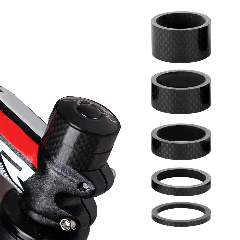 Full Set Carbon Fiber Bicycle Mountain Bike Headset Fork Washer Spacer Stem Kits 3/5/10/15/20mm
