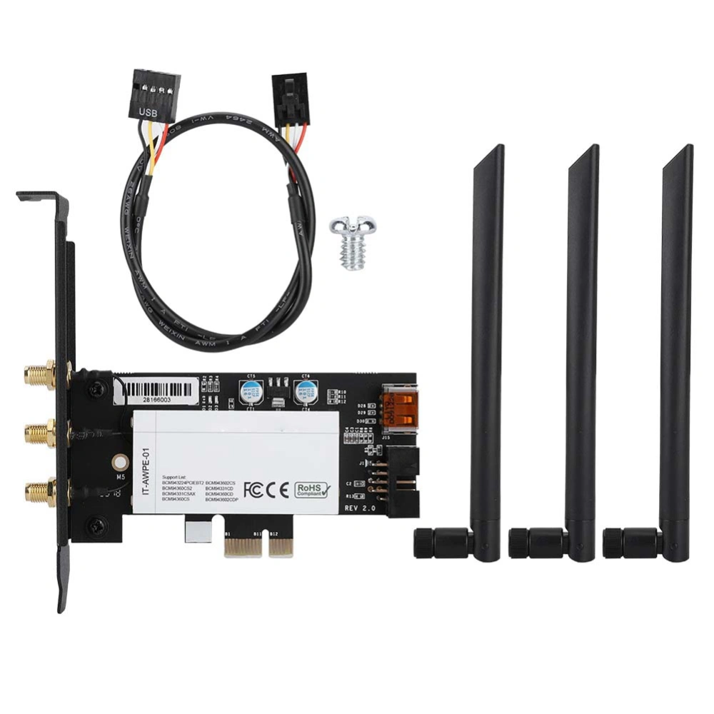 BCM943602CS + Bluetooth 4.1 1750Mbps 802.11AC PCi-E Wireless Network Card for Mac OS