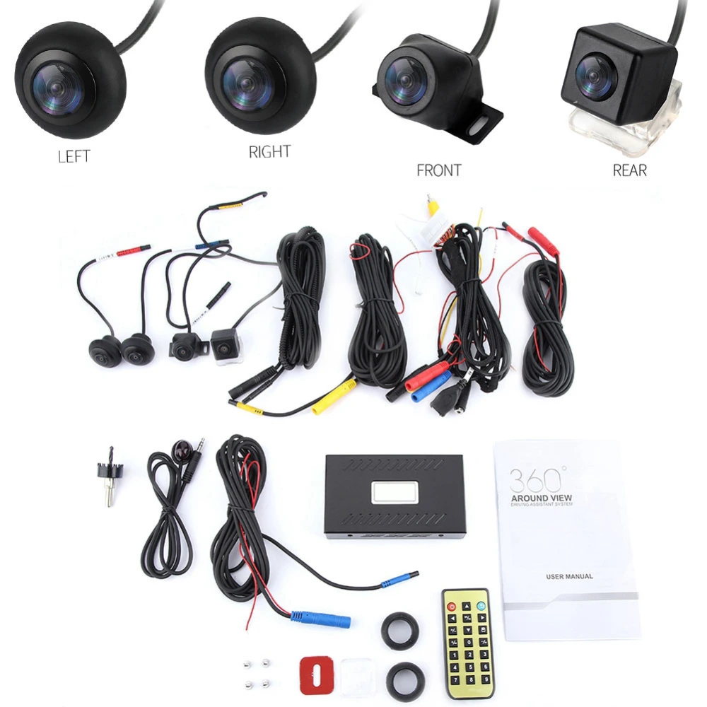 720P HD Car DVR Camera 360° Surround View Camera System Driving Recorder