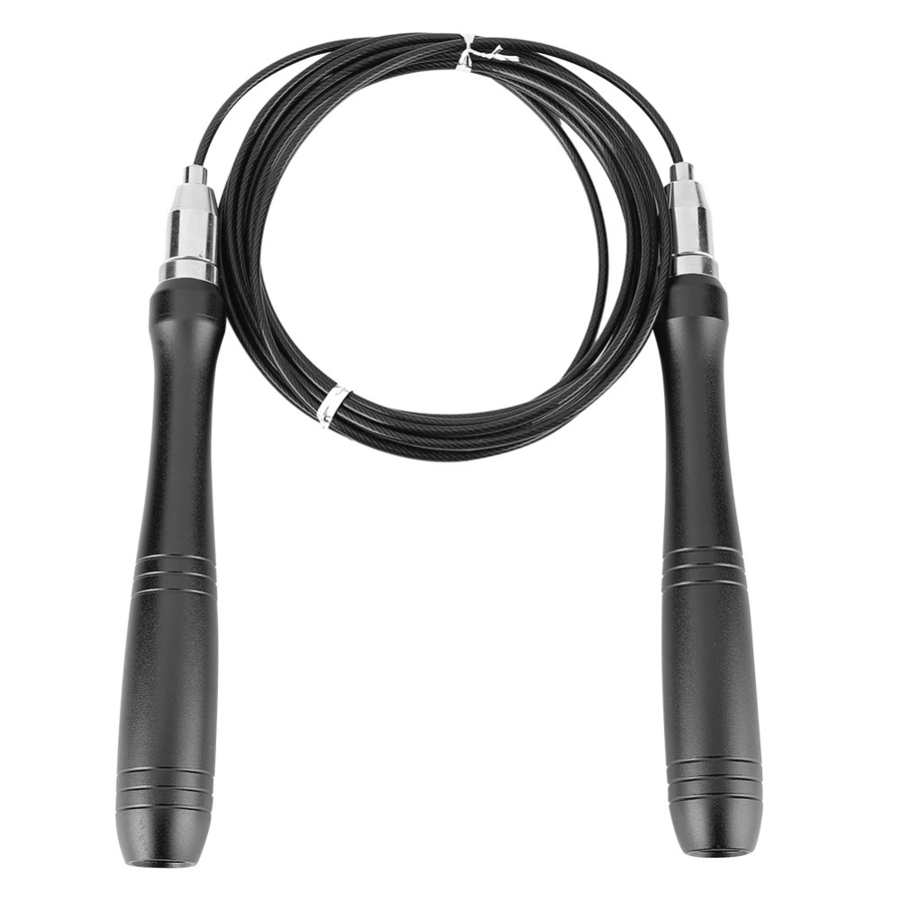 Self Locking Speed Jump Skipping Rope Sports Training Equipment(Black)