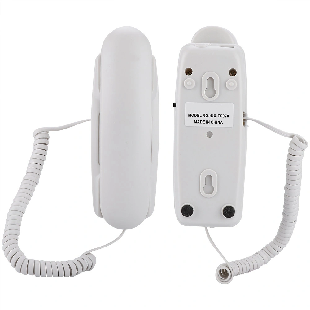 Wall Mount Landline Telephone Extension No Caller ID Home Phone For Hotel Family(White)