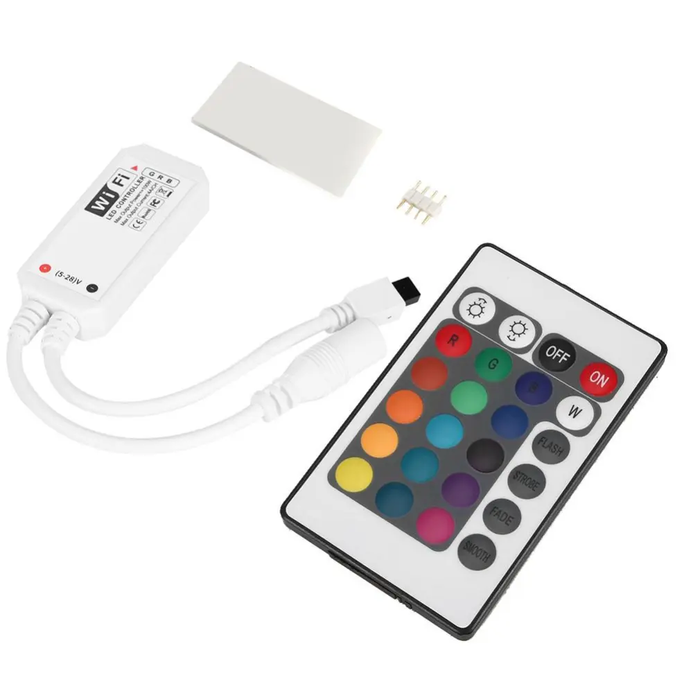 WiFi LED Controller with Remote Control DC5-24V for RGB Strip By Smart Phone APP Control