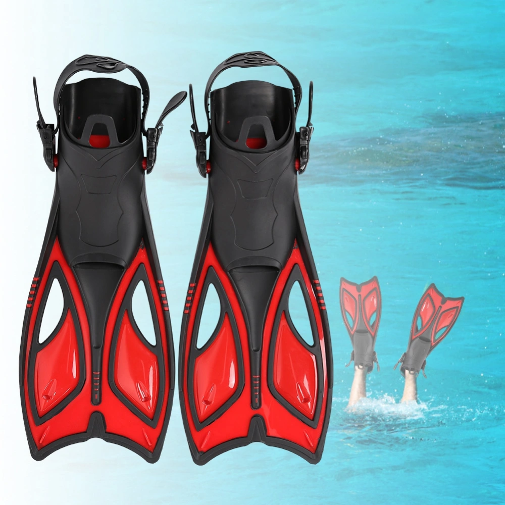 Swimming Fins Foot Fin Flexible Comfort Adult Profession Diving Snorkeling Water Sports Red L