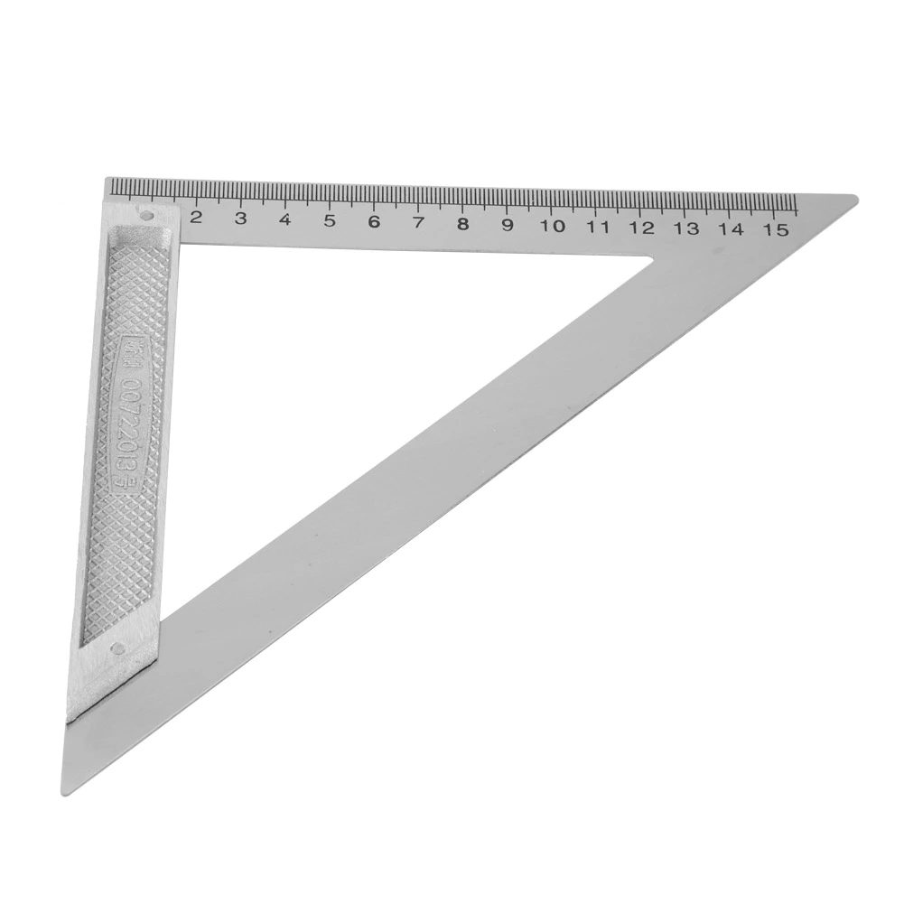 15cm / 5.9in Aluminum Alloy 90 Degree Triangle Ruler Horizontal Triangle Angle Meter